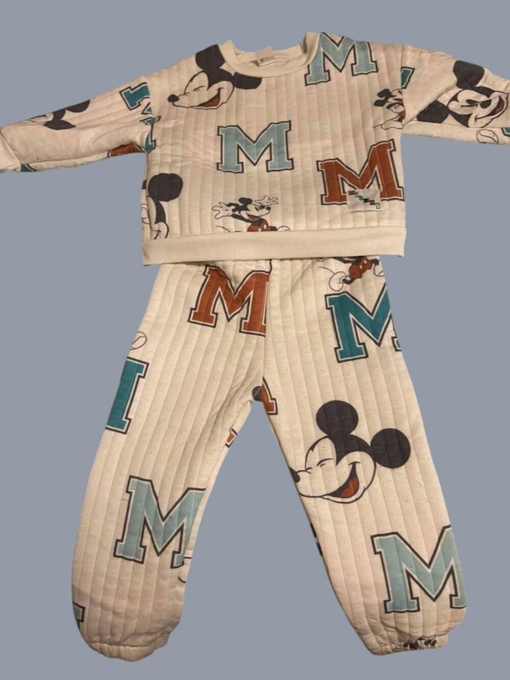 Disney Mickey & Minnie Quilted Sweat Set – 2 Piece Outfit